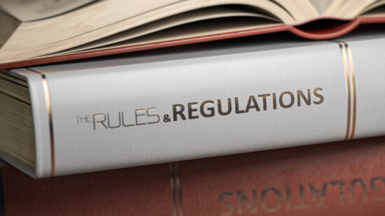 Rules and regulations book. Law, rules and regulations concept.