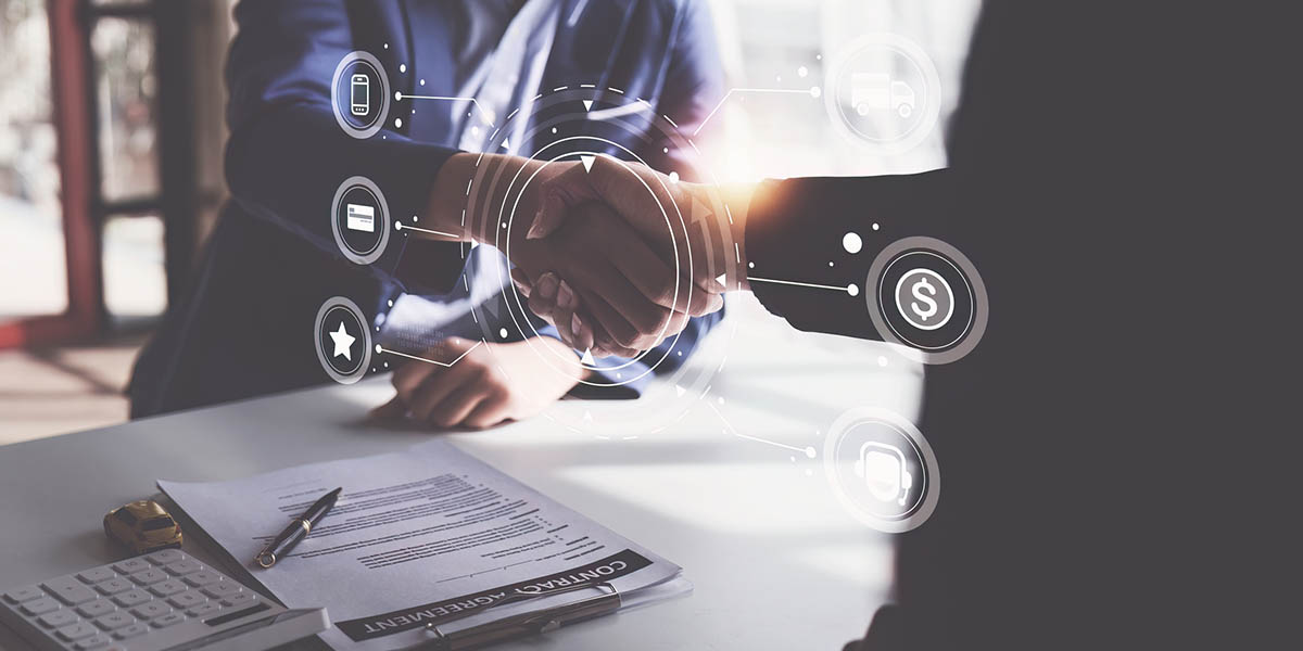 Close up Agency shaking hand for loan credit financial, lease and rental concept