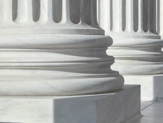 Column outside U.S. Supreme Court building